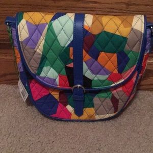 NWT Vera Bradley Slim Saddle Bag
